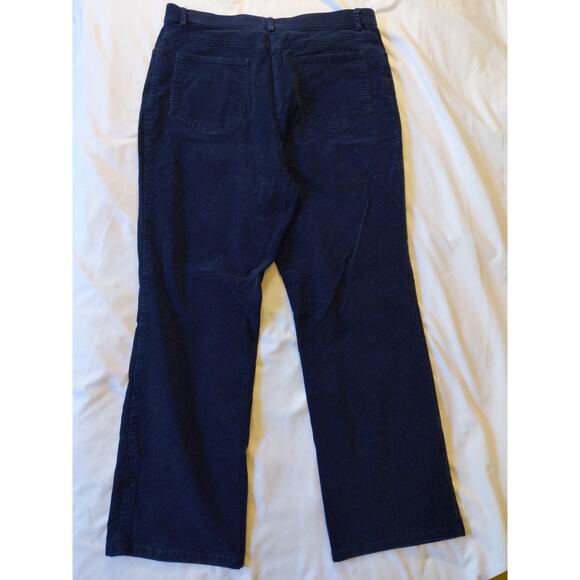 ORVIS Women's Sz 12 Blue Corduroy Pants Boot Cut Mid Rise - Picture 2 of 8